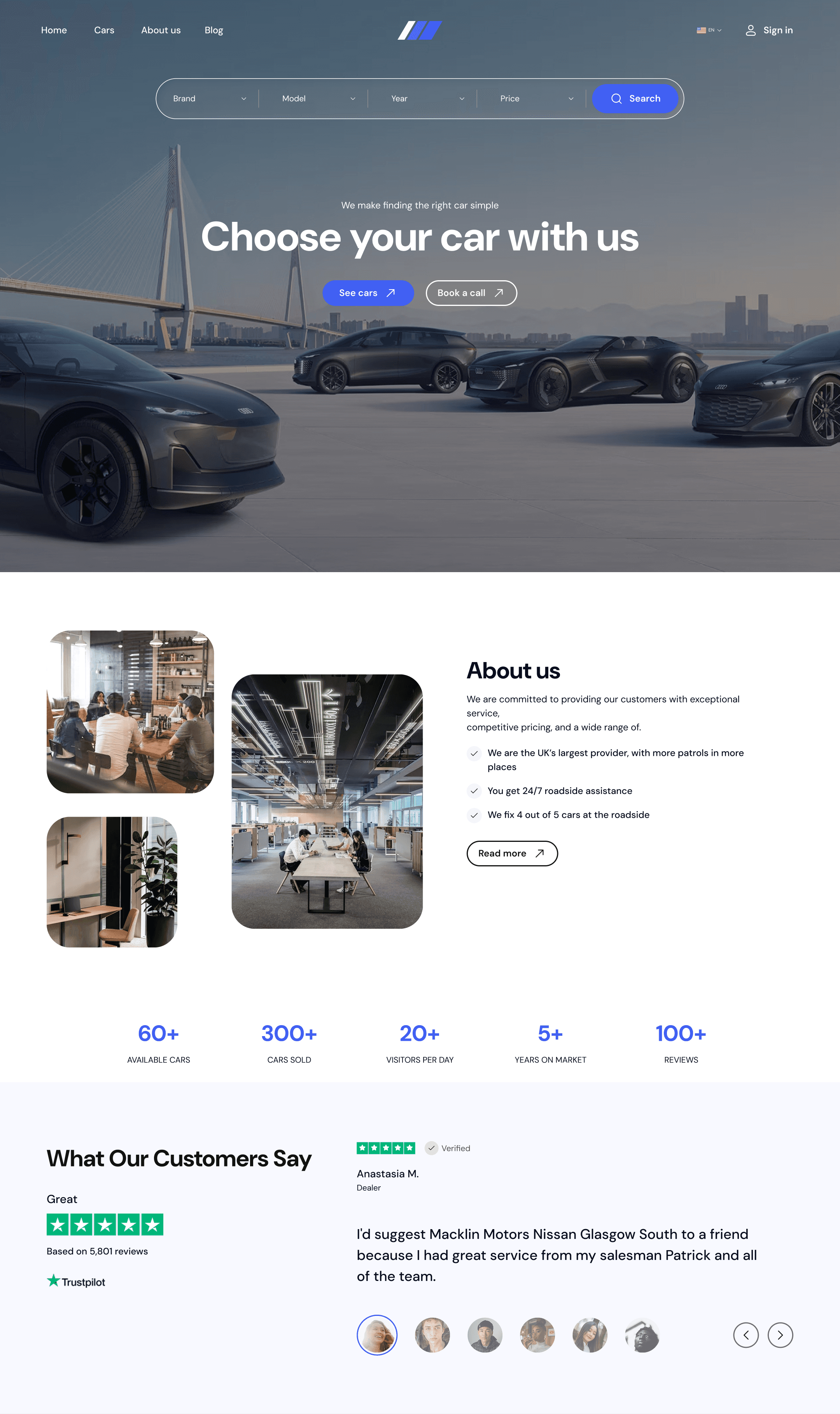 Dealership website preview